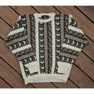 Vintage Protege Sweater Coogi Style 3D Knit Textured VTG 90s Size Large Biggie